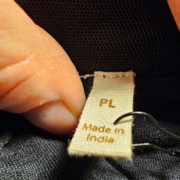 Soft Surroundings PL Boho Patchwork Maxi Skirt Rayon India Gypsy Cottagecore Fal - Picture 10 of 11